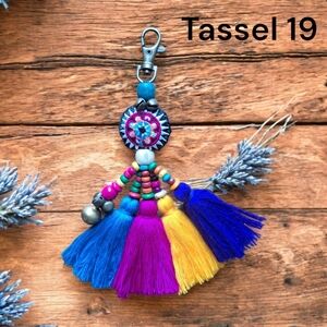 Vibrant Multicolor Tassel Keychain